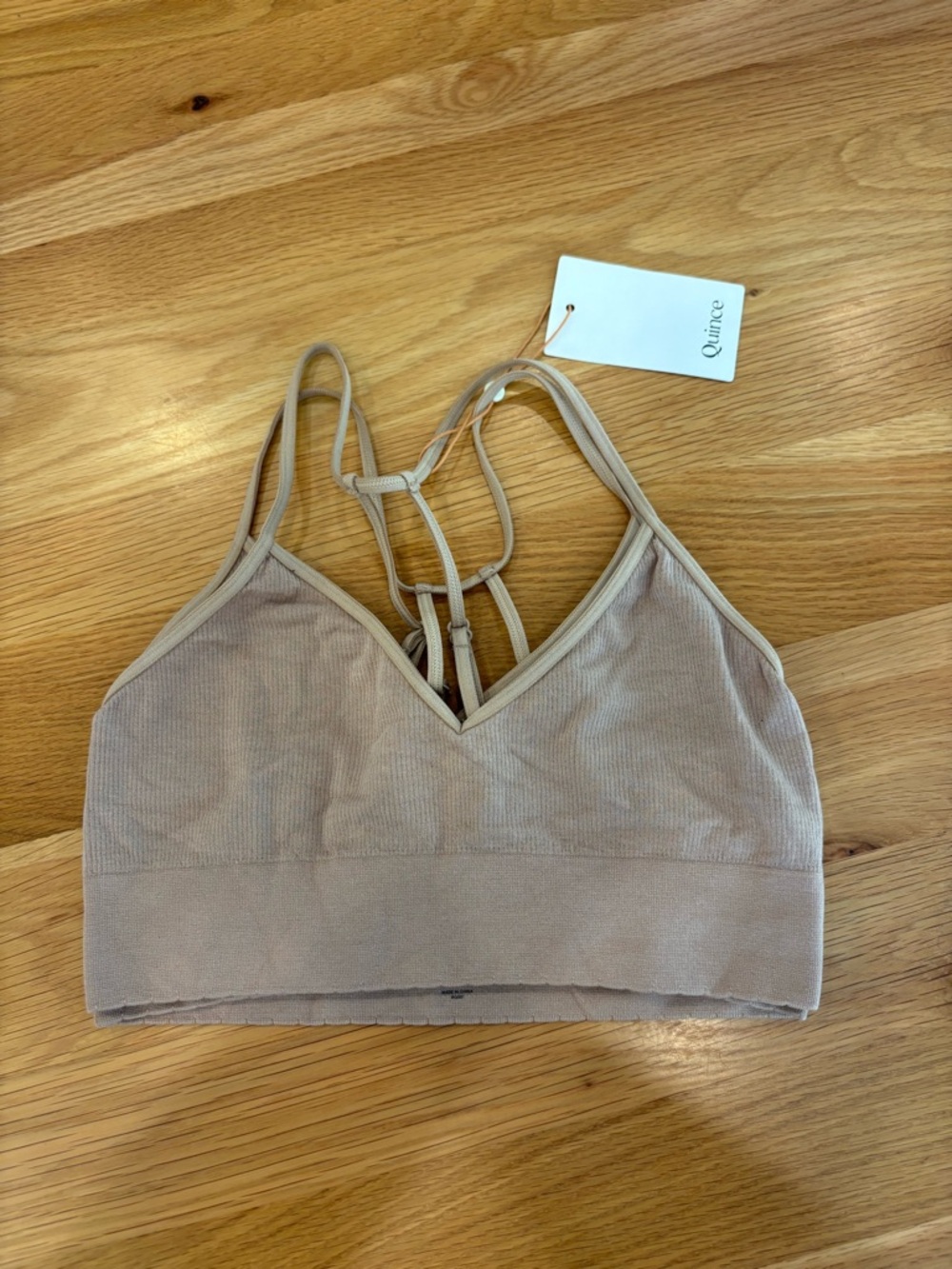Quince Nude Seamless Strappy Bralette 2pk